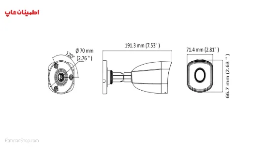Picture of دوربین هایلوک 2 مگ آی پی مدل   HILOOK IPC-B120H