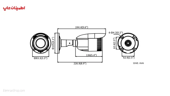 Picture of دوربین هایلوک 2 مگ آی پی مدل  HILOOK IPC-B620H-Z
