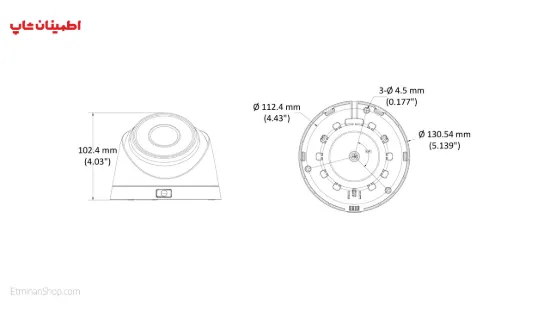 Picture of دوربین هایلوک 2 مگ آی پی مدل  HILOOK IPC-T620-Z