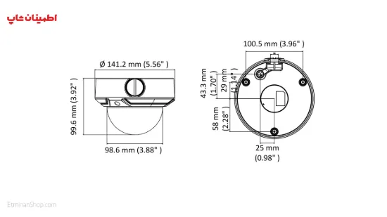 Picture of دوربین هایلوک 2 مگ آی پی مدل  HILOOK IPC-D620H-Z