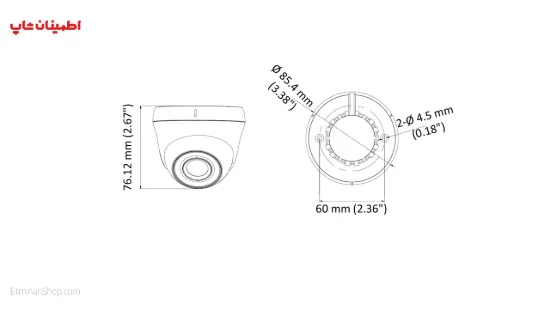 Picture of دوربین هایلوک 2 مگ توربو مدل  HILOOK TURBO THC-T120-P