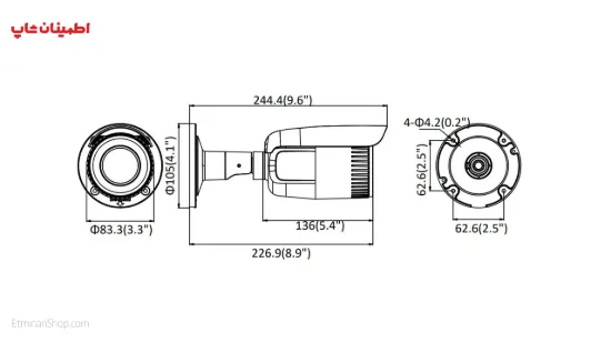Picture of دوربین هایک ویژن 2 مگاپیکسلی آی پی مدل  HIKVISION IP DS-2CD1623G0-IZ