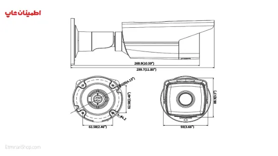 Picture of دوربین هایک ویژن 3 مگاپیکسلی آی پی مدل   HIKVISION IP DS-2CD2T35FWD-I8