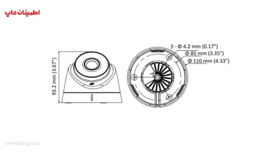 Picture of دوربین هایک ویژن 2 مگاپیکسلی آی پی مدل HIKVISION IP DS-2CD1323G0E-I