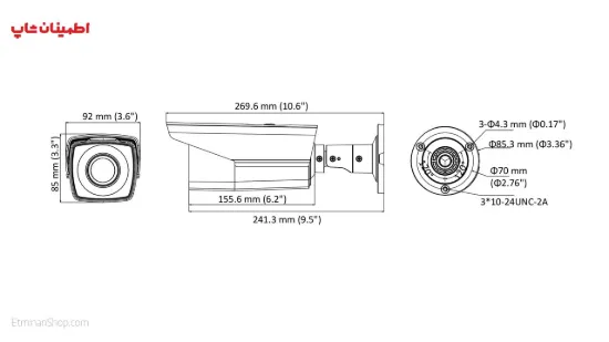 Picture of دوربین هایک ویژن 2 مگاپیکسلی توربو مدل HikVision TURBO DS-2CE16D8T-IT3ZE
