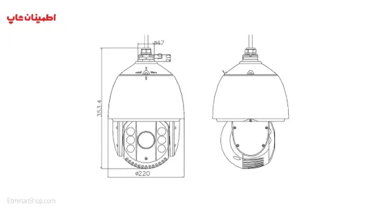 Picture of دوربین هایک ویژن 2 مگاپیکسلی  توربو مدل HIKVISION TURBO DS-2AE5223TI-A