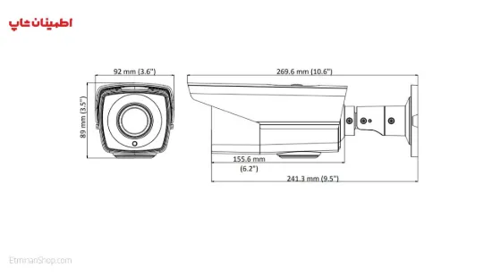 Picture of دوربین هایک ویژن 2 مگاپیکسلی توربو مدل HIKVISION TURBO DS-2CE16D0T-VFIR3F