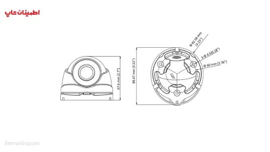 Picture of دوربین هایک ویژن 2 مگاپیکسلی توربو مدل HIKVISION TURBO DS-2CE56D0T-IRMF