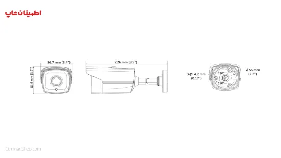 Picture of دوربین هایک ویژن 5 مگاپیکسلی توربو مدل HIKVISION TURBO DS-2CE16H0T-IT5F