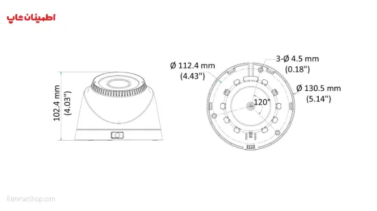 Picture of دوربین هایک ویژن 2 مگاپیکسلی توربو مدل HIKVISION TURBO DS-2CE56D0T-VFIR3F